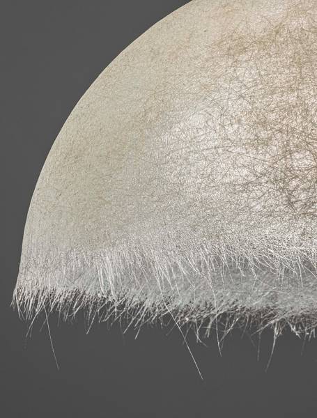 Pendelleuchte Lalu - Fiberglas - Weiß - Durchmesser: 60 cm