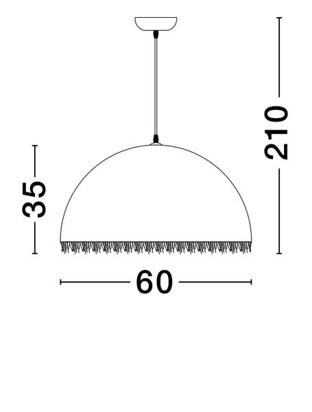 Pendelleuchte Lalu - Fiberglas - Weiß - Durchmesser: 60 cm