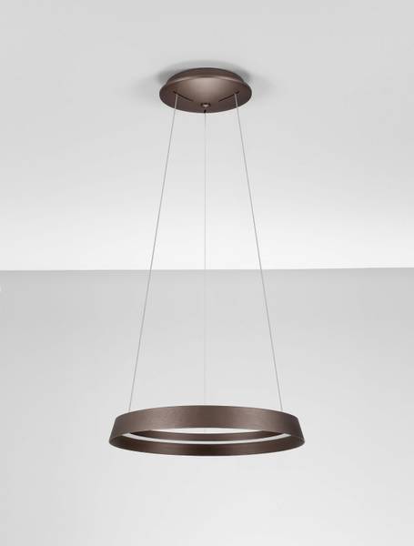 Pendelleuchte Ormi - Aluminium - Braun - Durchmesser: 45 cm