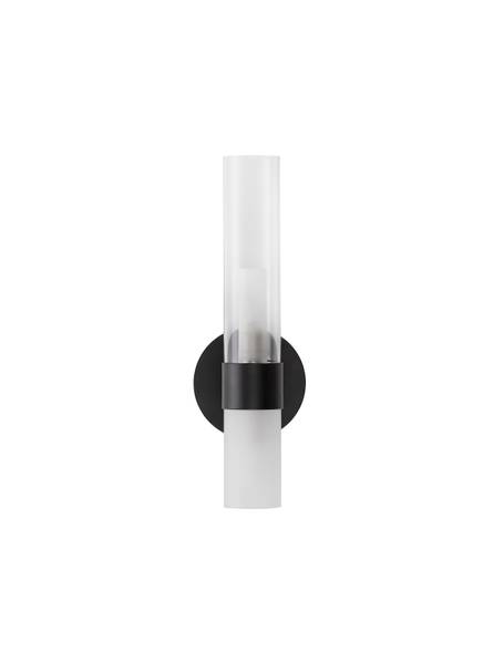 Wandleuchte Century - Aluminium / Glas - Schwarz