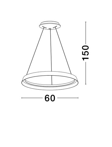Pendelleuchte Ormi - Aluminium - Braun - Durchmesser: 60 cm