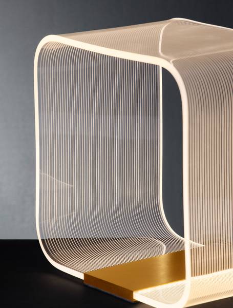 Tischleuchte Valentin Typ B - Aluminium / Acrylglas - Gold