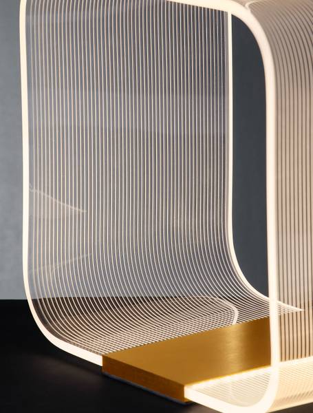 Tischleuchte Valentin Typ B - Aluminium / Acrylglas - Gold