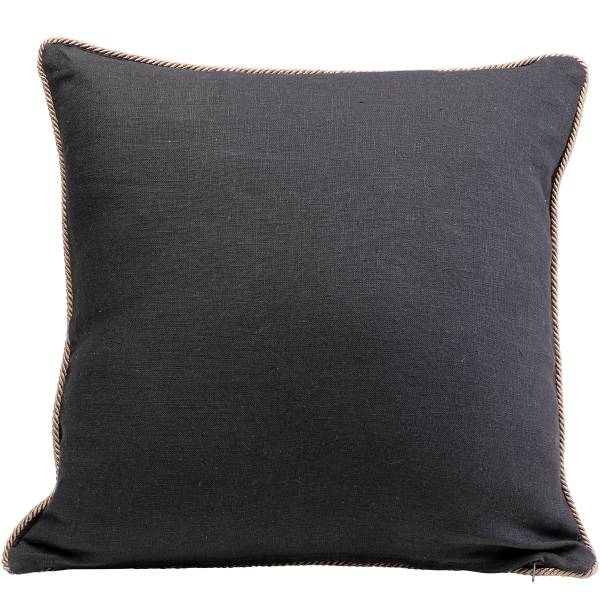 Dekokissen Glitter Bee - Leinen / Polyester - Schwarz