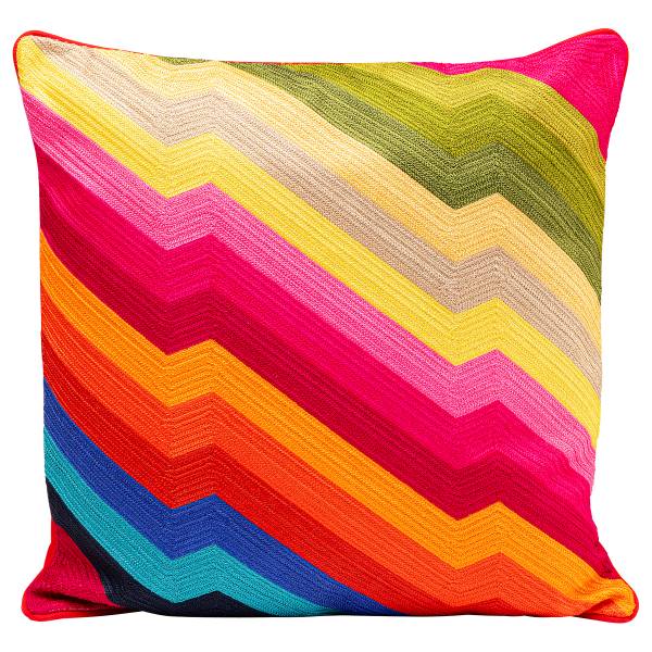 Dekokissen Artistic Zig Zag - Baumwolle / Polyester - Multicolor
