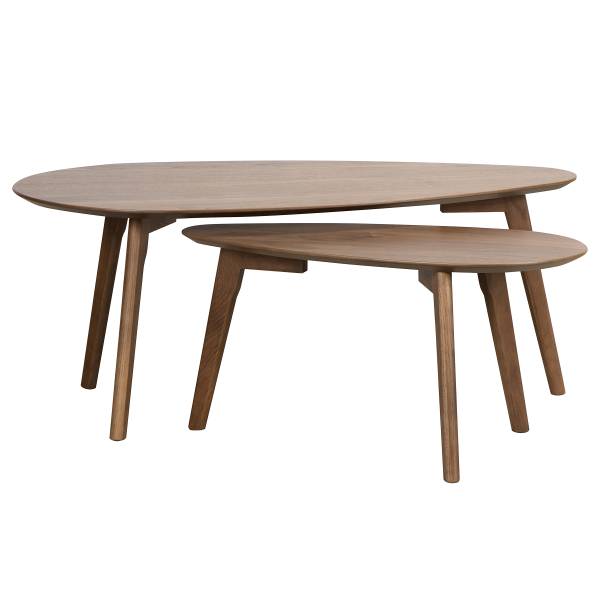 Couchtisch-Set Kazin 2er-Set - Walnuss