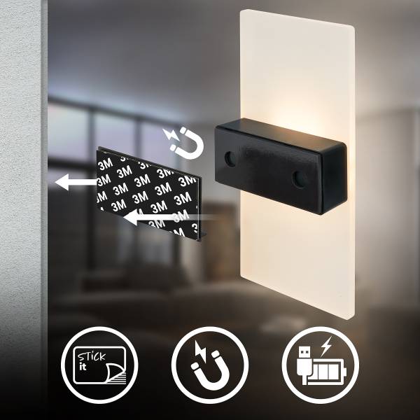 Akku LED-Wandleuchte Aura - Gold
