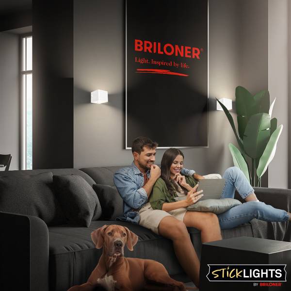 Akku LED-Wandleuchte Borra - Aluminium / Polypropylen - Weiß