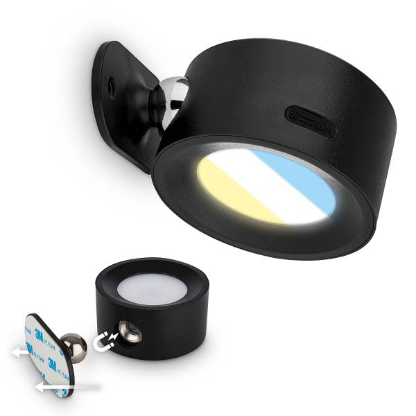 LED-Wandleuchte Tari dimmbar - Polypropylen - Schwarz