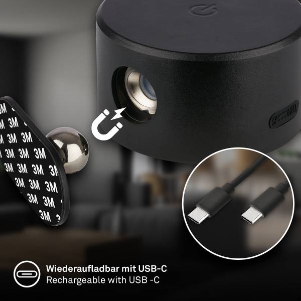 LED-Wandleuchte Tari dimmbar - Polypropylen - Schwarz