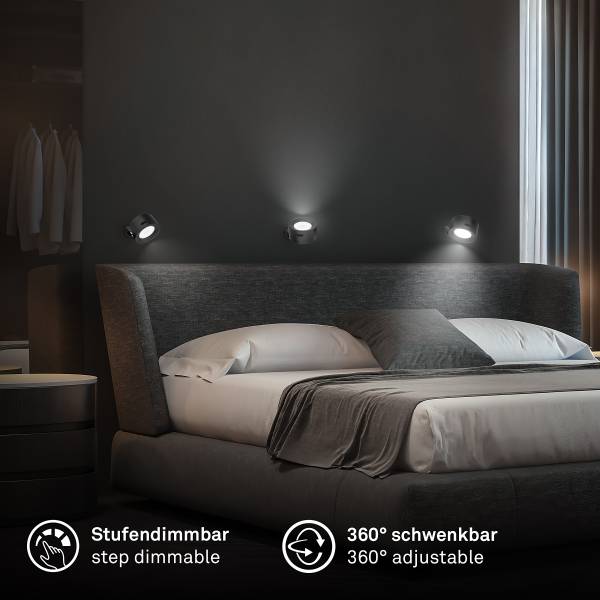 LED-Wandleuchte Tari dimmbar - Polypropylen - Schwarz