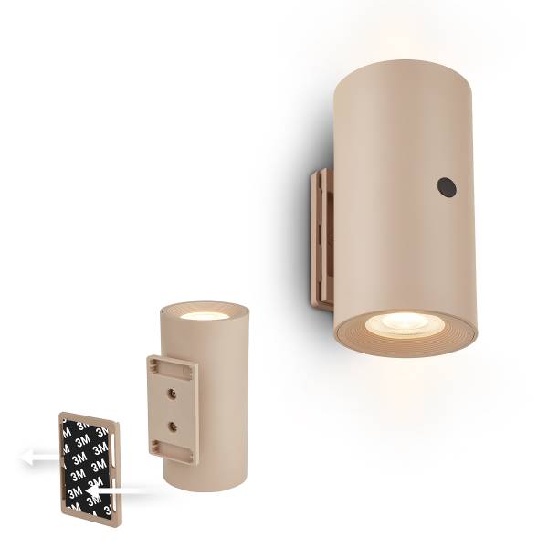 LED-Wandleuchte Misy - Polypropylen - Beige