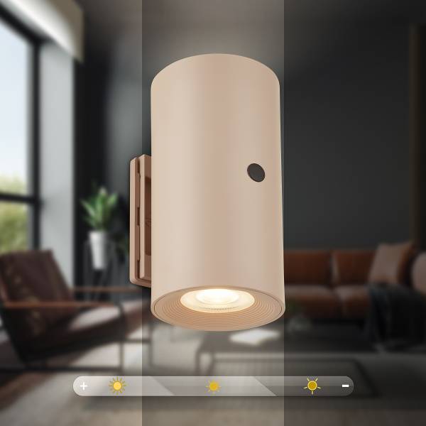 LED-Wandleuchte Misy - Polypropylen - Beige