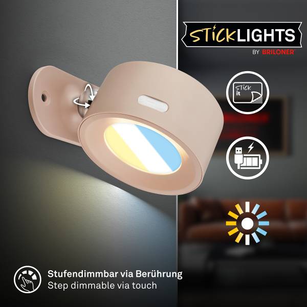 LED-Wandleuchte Tari dimmbar - Polypropylen - Beige