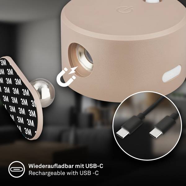 LED-Wandleuchte Tari dimmbar - Polypropylen - Beige