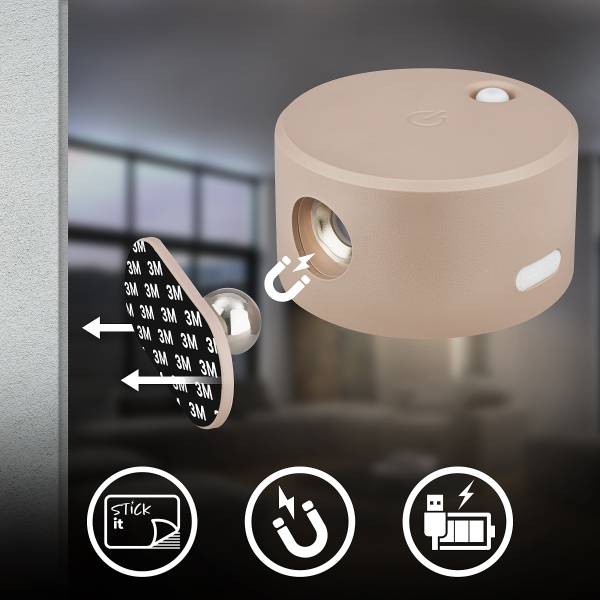LED-Wandleuchte Tari dimmbar - Polypropylen - Beige