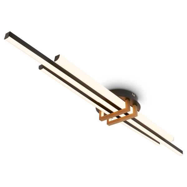 LED-Deckenleuchte Vinka - Aluminium / Polyethylen - Schwarz