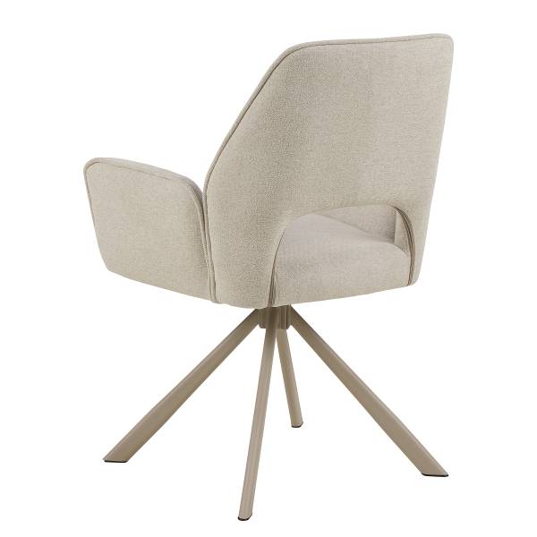 Armlehnenstuhl Sigio 2er-Set - Webstoff Aphra: Beige