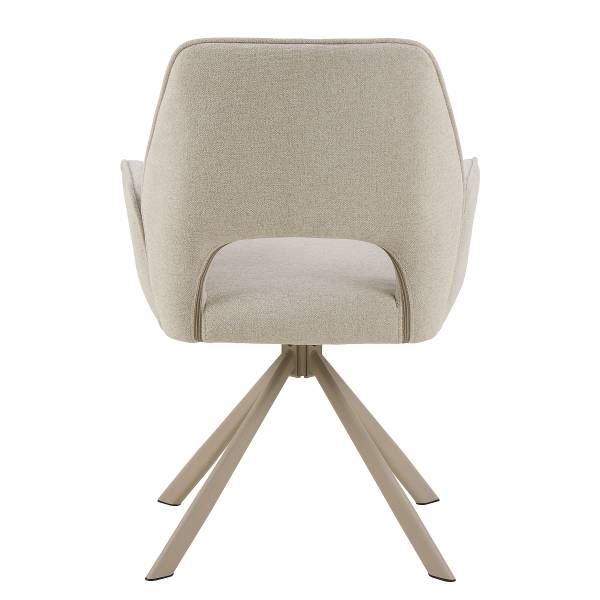 Armlehnenstuhl Sigio 2er-Set - Webstoff Aphra: Beige