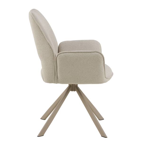 Armlehnenstuhl Sigio 2er-Set - Webstoff Aphra: Beige