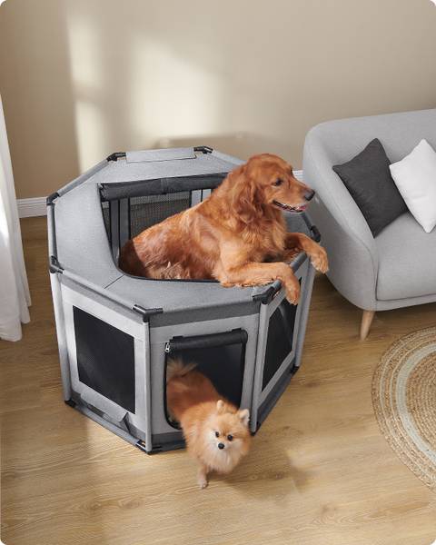 Hundeschlafbox Retok - Stahl / PVC - Dunkelgrau