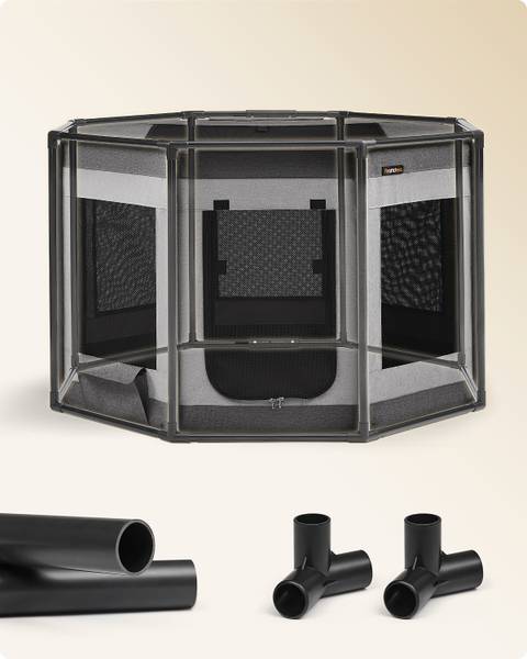 Hundeschlafbox Retok - Stahl / PVC - Dunkelgrau