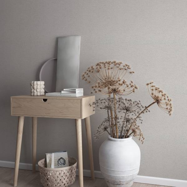 Vliestapete 33369 Meliert - Vlies - Grau / Beige
