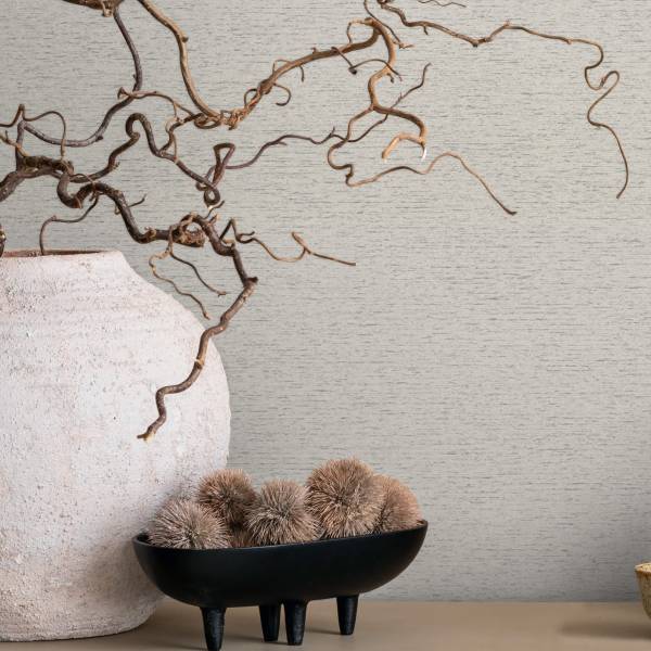 Vliestapete 33369 Meliert - Vlies - Grau / Beige