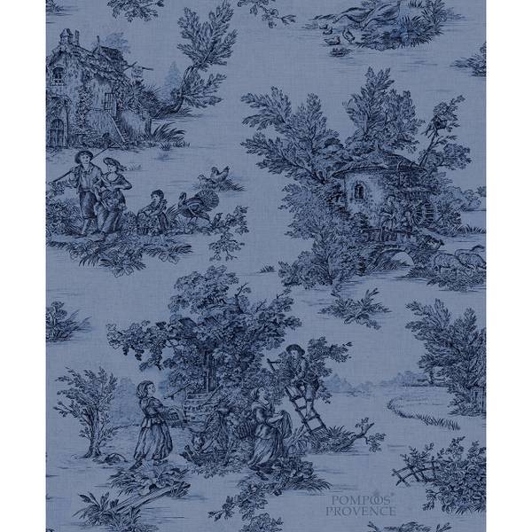 Vliestapete 35627 Landschaft - Vlies - Blau / Schwarz