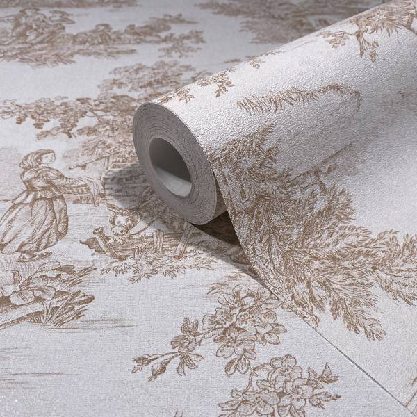 Vliestapete 35625 Landschaft - Vlies - Weiß / Beige