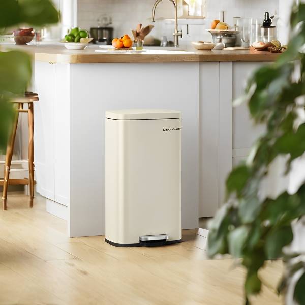 Mülleimer Yamta - Edelstahl / Polypropylen - Beige