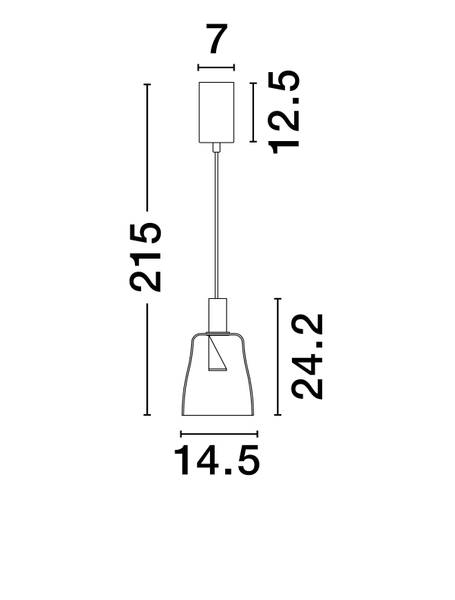 Pendelleuchte Imatia Typ B - Aluminium / Rauchglas - Gold