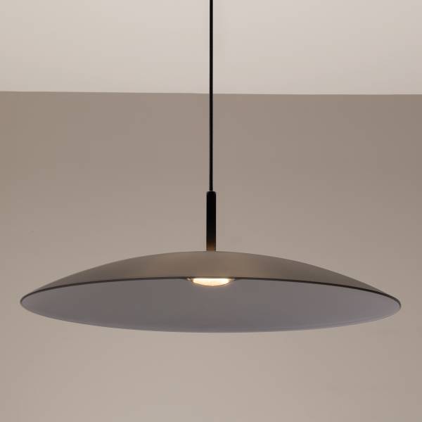 Pendelleuchte Polifemo - Aluminium / Rauchglas - Grau - Durchmesser: 60 cm