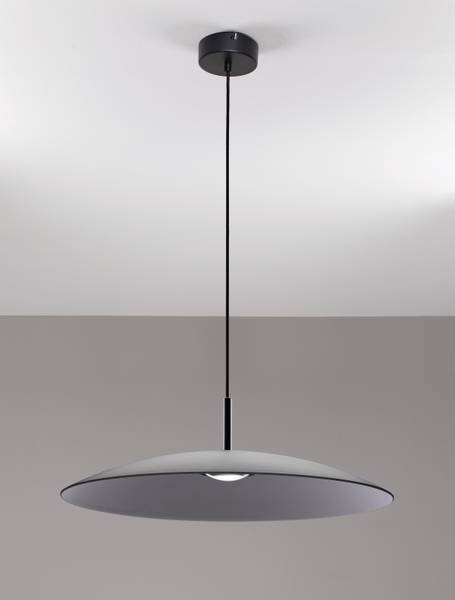 Pendelleuchte Polifemo - Aluminium / Rauchglas - Grau - Durchmesser: 60 cm