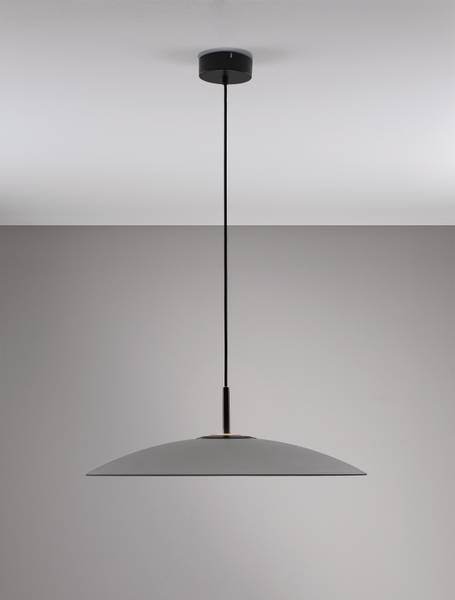Pendelleuchte Polifemo - Aluminium / Rauchglas - Grau - Durchmesser: 60 cm