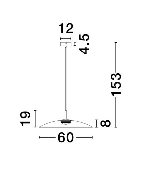 Pendelleuchte Polifemo - Aluminium / Rauchglas - Grau - Durchmesser: 60 cm