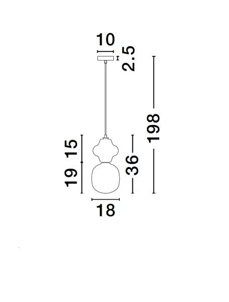 Pendelleuchte Clio Typ A - Keramik / Opalglas - Beige