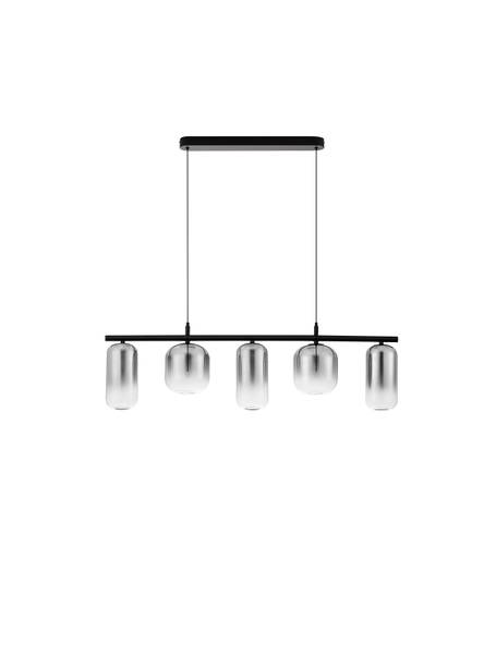 Pendelleuchte Aelia Typ C - Aluminium / Rauchglas - Grau