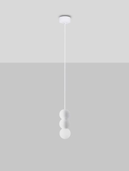 Pendelleuchte Zero Typ B - Aluminium / Opalglas - Weiß