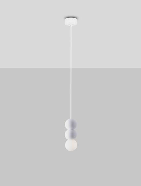Pendelleuchte Zero Typ B - Aluminium / Opalglas - Weiß