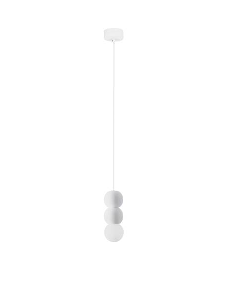 Pendelleuchte Zero Typ B - Aluminium / Opalglas - Weiß