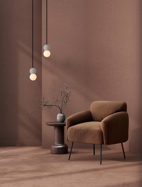 Pendelleuchte Zero Typ A - Aluminium / Opalglas - Grau