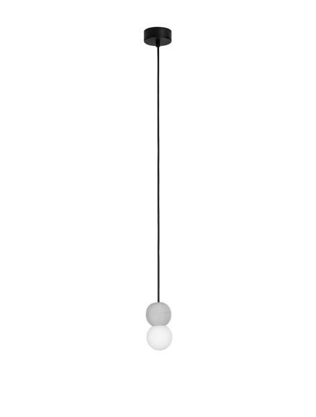 Pendelleuchte Zero Typ A - Aluminium / Opalglas - Grau