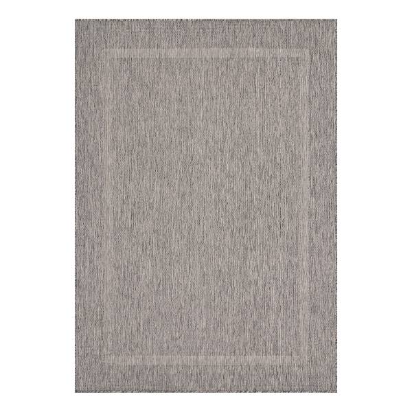 Outdoorteppich Relax - Polypropylene / Polyester - Grau - 60 x 100 cm