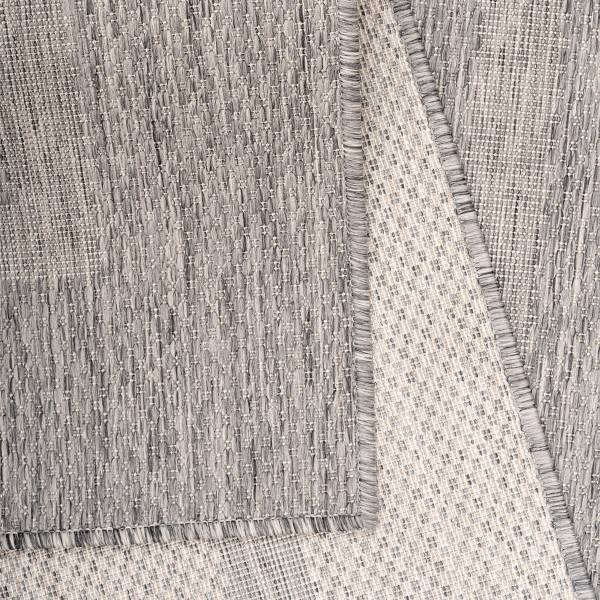 Outdoorteppich Relax - Polypropylene / Polyester - Grau - 60 x 100 cm