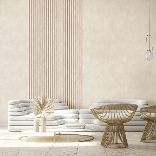 Vliestapete 81697 Akustikpaneele - Vlies - Grau / Beige