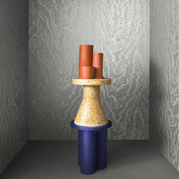Vliestapete 86542 Metalloptik - Vlies - Silber