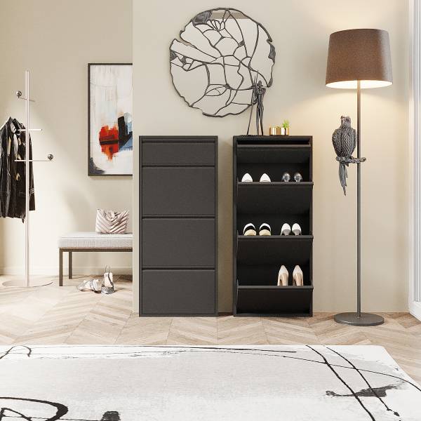 Schuhkipper Caruso - Metall - Schwarz - Höhe: 115 cm