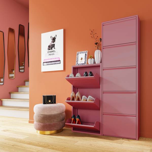 Schuhkipper Caruso - Metall - Rosa - Höhe: 104 cm