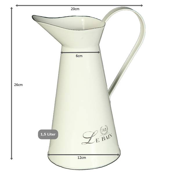 Krug Le Bain - Emaille - Creme